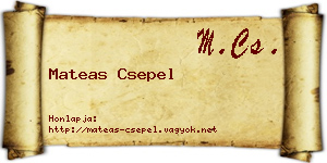 Mateas Csepel névjegykártya